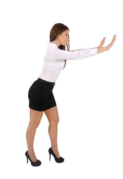 Woman Pushing Wall Stock Photos Pictures And Royalty Free Images Istock
