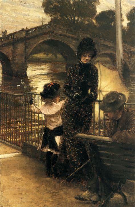 By The Thames At Richmond C James Tissot Love Painting Painting Drawing