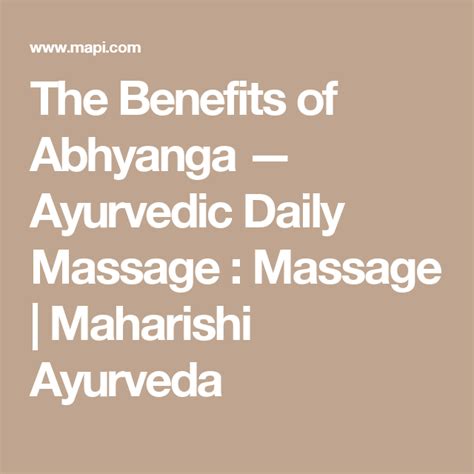 The Benefits Of Abhyanga — Ayurvedic Daily Massage Massage