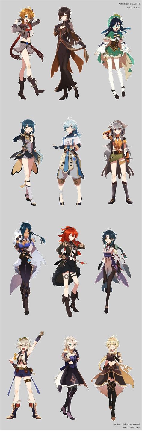 Genshin Impact Venti Genderbend Character Design Anime Impact Images