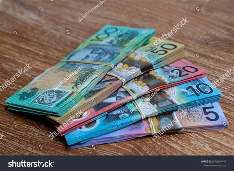 Bundles Australian Currency Bank Notes Stock Photo 1548064406