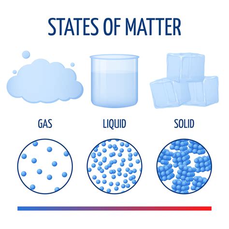 Fundamentals States Of Matter With Molecules Vector Infographics By