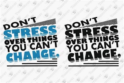 Dont Stress Over Things You Cant Change Graphic By Teedesignery