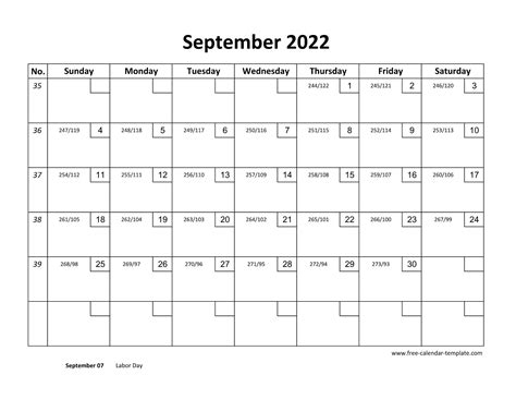 September 2022 Free Calendar Tempplate Free Calendar