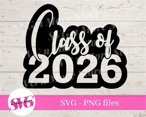 Class Of 2026 Svg Png Clipart Svg File For Cricut Etsy Ireland