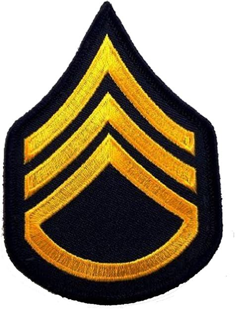 Us Army Staff Sergeant Stripes Embroidered Military Patch