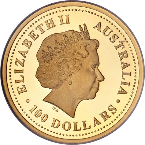 100 Dollars - Elizabeth II (4th Portrait - Year of the Dog - Gold Proof ...