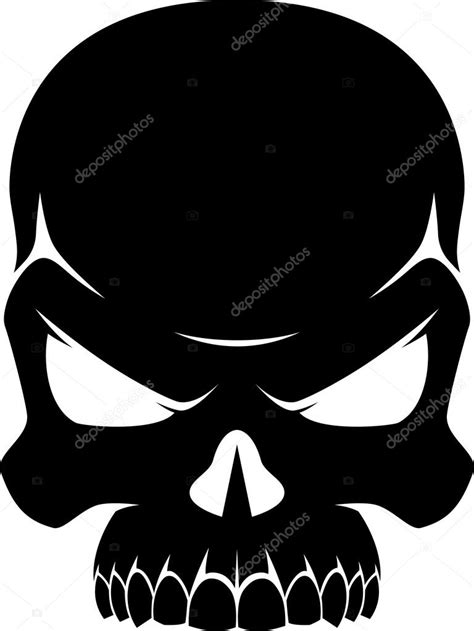 Human Skull Black And White ⬇ Vector Image By © Andreymakurin Vector