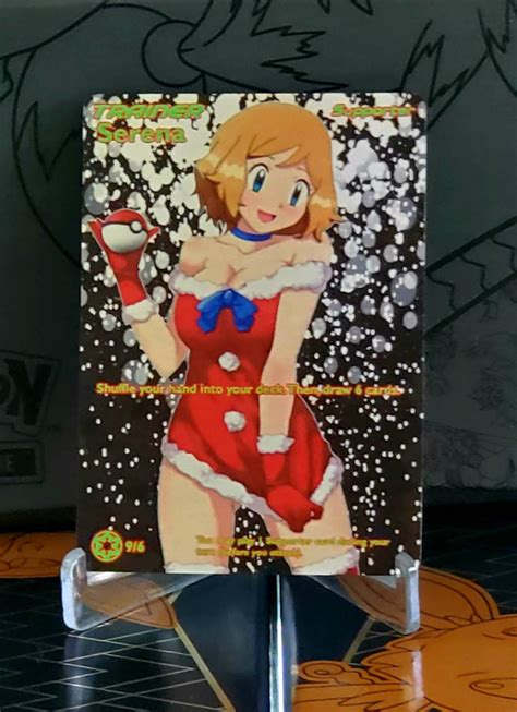 Custom Fan Made Orica Pokemon Card Christmas Serena Full Art Etsy