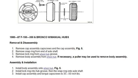 Ford Bronco Manual Locking Hubs