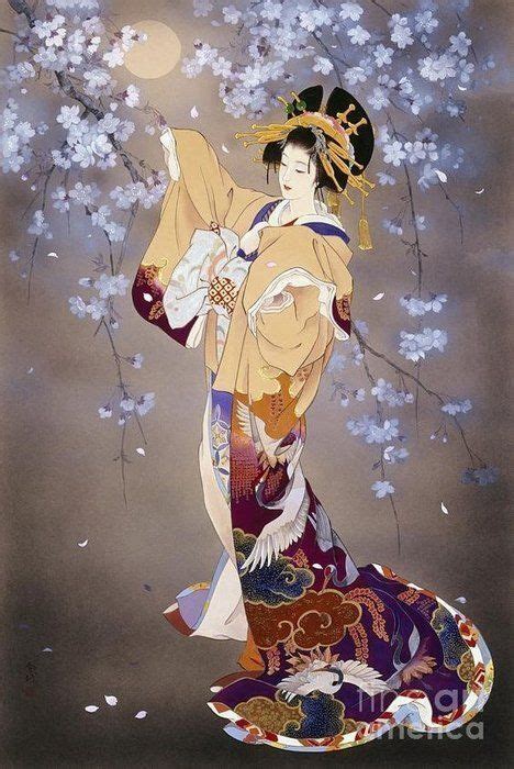2 Японские красавицы Японские иллюстрации Иллюстрации арт