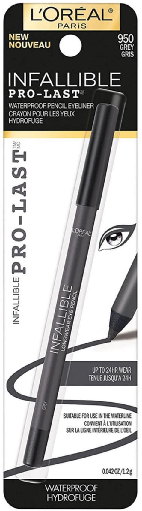 Loreal Paris Infallible Pro Last Waterproof Pencil Eyeliner Grey 1 Ea Pack Of 2 Walmart