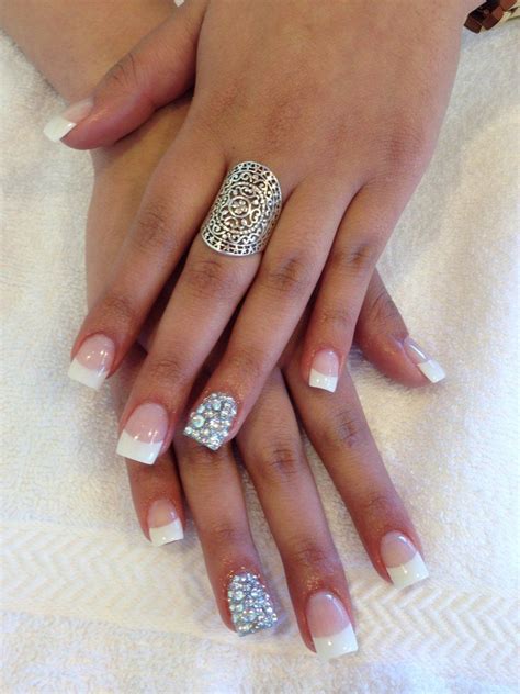 Maybe you would like to learn more about one of these? Acrylic Nail Designs With Diamonds - | White tip nails ...