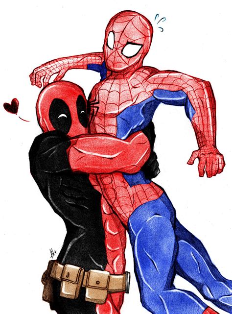 Peter Parker Wade Wilson Spider Man Deadpool Spideypool Deadpool And