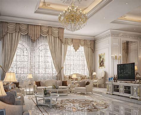 Dining And Living Room Design For A Private Palace At Doha Qatar Luxury