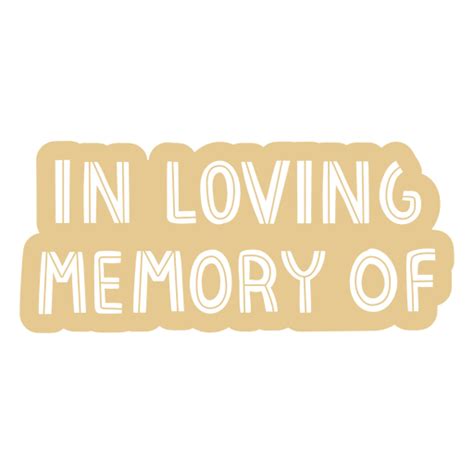 Loving Memory Png Designs For T Shirt And Merch