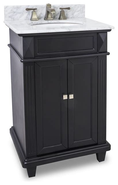 18 to 34 inches bathroom vanities. Classic Black Bathroom Vanity with White Marble Top (24 ...