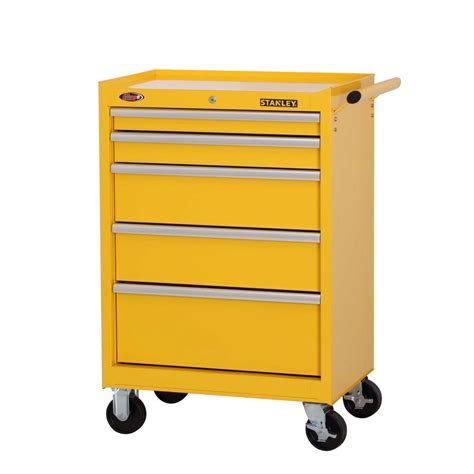 Stanley 27 In W 5 Drawer Tool Cabinet Yellow H5trsy The Home Depot