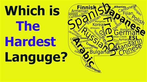 Top 9 Hardest Languages In The World Youtube