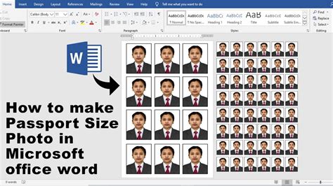 Ms Word Tutorial Passport Size Photo Make In Microsoft Office Word