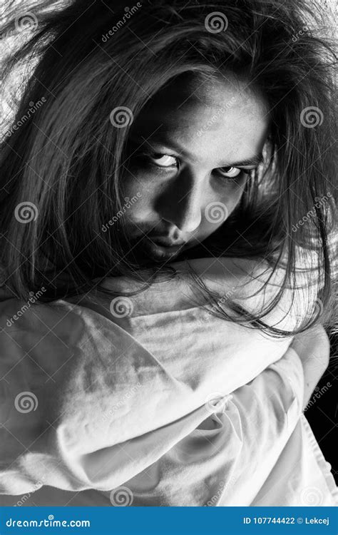 Crazy Sad Woman Stock Photo Image Of Halloween Mouth 107744422