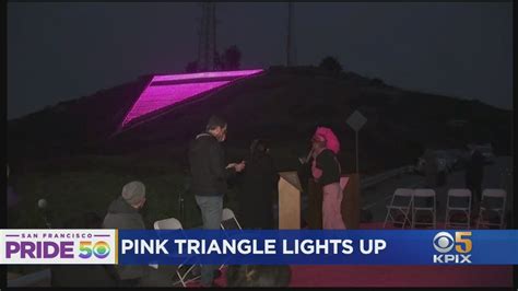 Iconic Pink Triangle Lights Up Over San Francisco S Castro Youtube