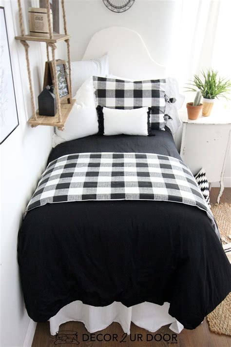 I would love for you to check out my other videos while you are. Farmhouse Black White Gingham Dorm Bedding Set # ...