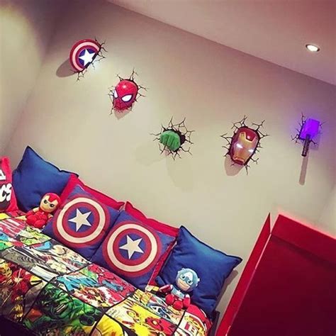 16 Avengers Inspired Decoración De Dormitorio De Muchachos Temas De