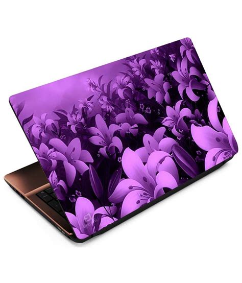 Finearts Multicolour Textured Laptop Skin Purple Floral Buy