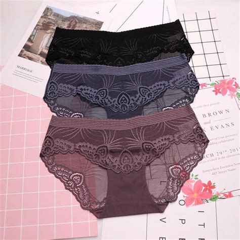 Spandcity Floral Embroidered Lace Hollow Out Panties Sex String Women
