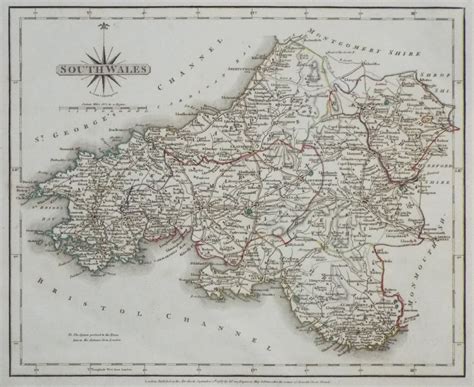 Antique Map Of South Wales