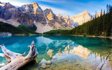 Hd Wallpaper Canada Banff National Park Lake Reflection Mountains