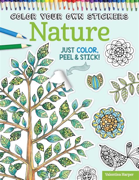 Color Your Own Stickers Nature Book By Valentina Harper Peg Couch