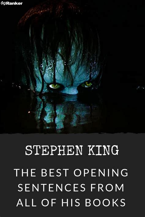 All Of The First Sentences Of Stephen Kings Horror Novels Stephen