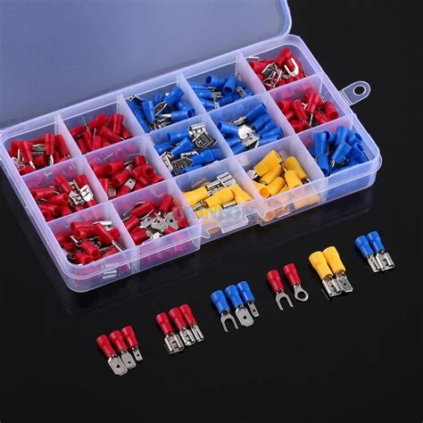 Dhl 50set 280pcs Set Assorted Crimp Spade Terminal Insulated Electrical Wire Cable Connector Kit