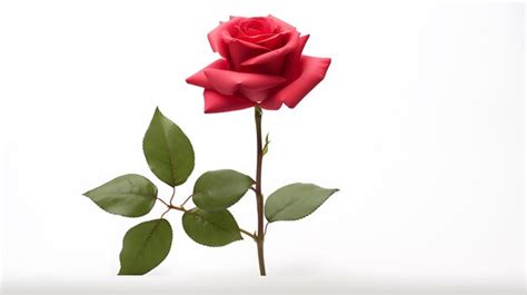 Premium Ai Image Rose Plant On White Background
