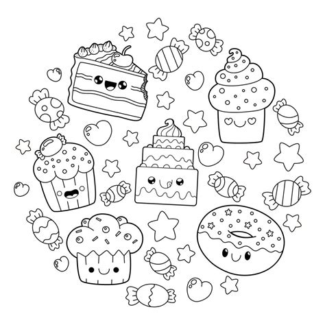 Comida Kawaii Dibujos E Imagenes De Comidas Kawaii Para Colorear