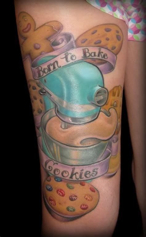 Born To Bake Cookies Baking Tattoo By Tim Senecal Tattoo Cake
