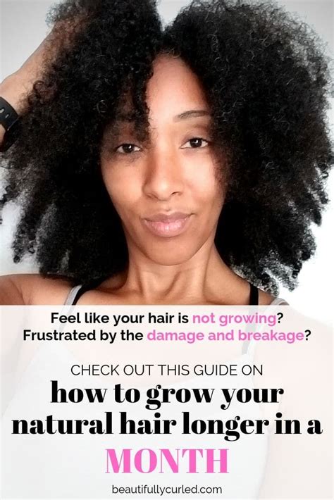 How To Grow Natural Hair Longer In A Month • Beautifully Curled In 2020 How To Grow Natural