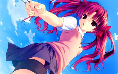 1920x1200 Anime Girl Brunette Surprise Eyes Hair Wallpaper Coolwallpapersme