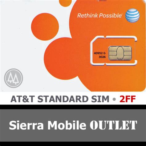 Atandt Mini Standard Sim Card 2ff • Gsm 4glte • Oem Prepaid Or Postpaid