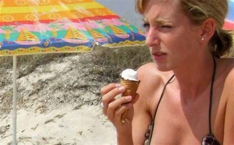 A Beach Nipple Slip Is Seen While She Has Her Ice Cream Voyeur Hub