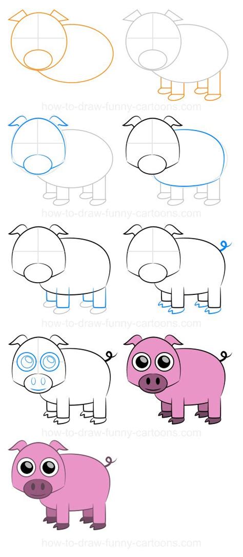 Drawing Farm Animals Using Step By Step Drawing Lessons Drawing