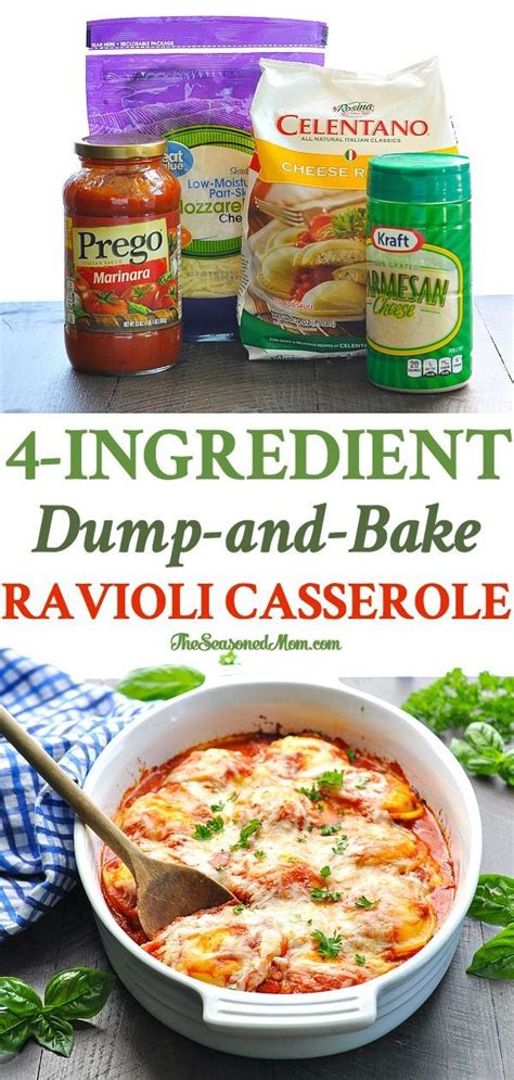 4 Ingredient Dump And Bake Ravioli Casserole Artofit