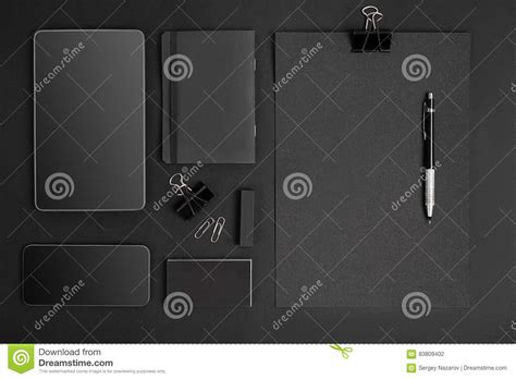 Download Black branding mockup stock photo. Image of mockup, design - 83809402
