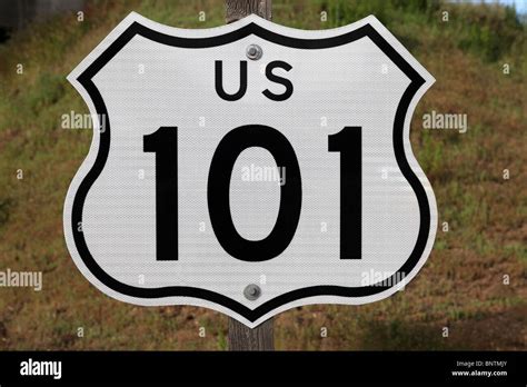 California Us 101 Hollywood Highway Road Freeway Guide Sign Green 1961
