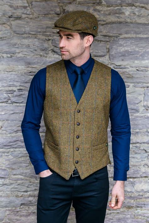 Mucros Brown Tweed Waistcoat By Muckross Weavers Killarney