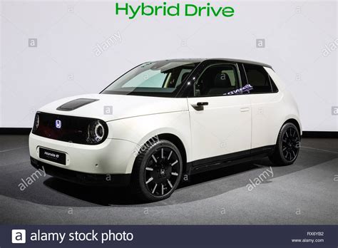 Geneva Switzerland March 5 2019 Honda E Prototype Ev Car Revealed