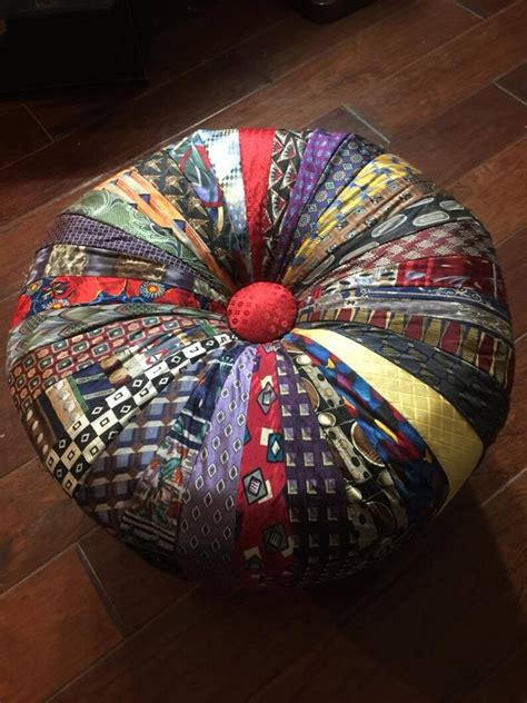 Custom Tuffet Stool Made With Your Ties Etsy