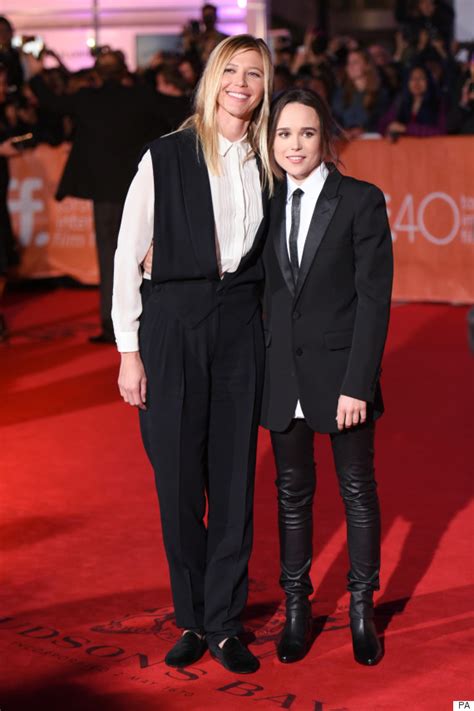 ellen page makes public debut with girlfriend samantha thomas telling reporters it s because i